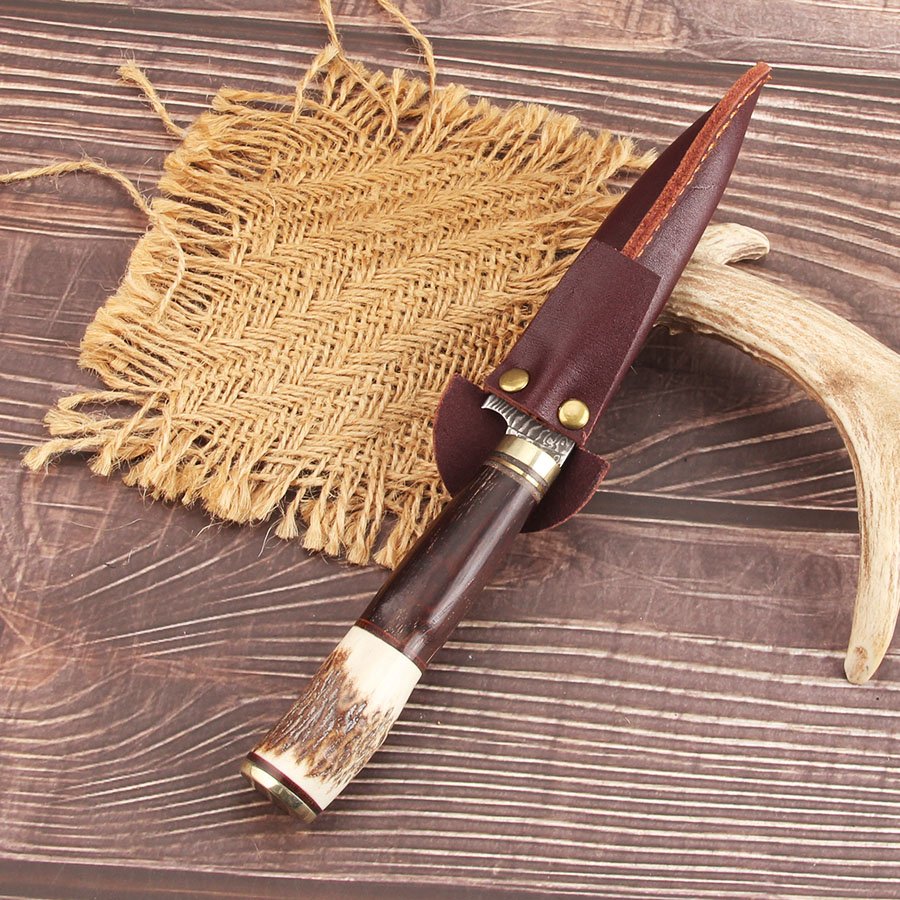 Antler Kitchen Knife-YS014-Premium Damascus Kitchen Knife with VG10 Core - 图片 8