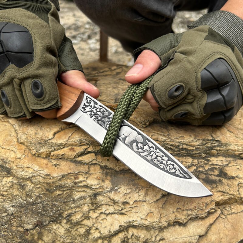 Action - YS113 - Full Tang Hunting Knife Camping Knife Fixed Blade Knife - 图片 5
