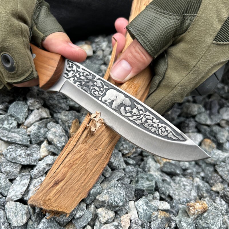 Action - YS113 - Full Tang Hunting Knife Camping Knife Fixed Blade Knife - 图片 4