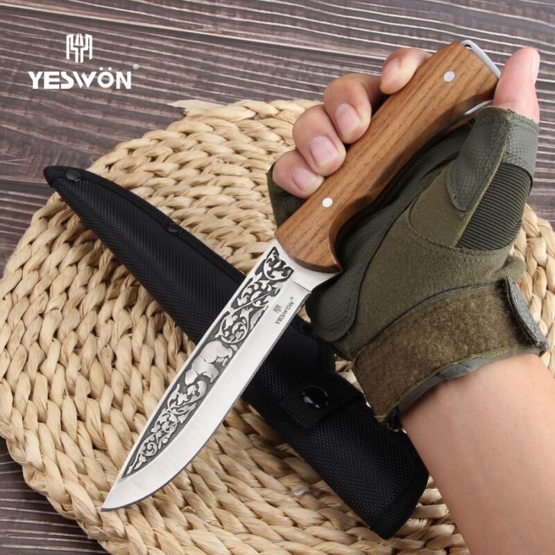 Action - YS113 - Full Tang Hunting Knife Camping Knife Fixed Blade Knife