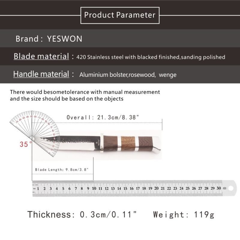 Black Blade 2 - YS109 - Perfect For Cutting Hunting Camping Knife Household Use Portable Knife - 图片 9